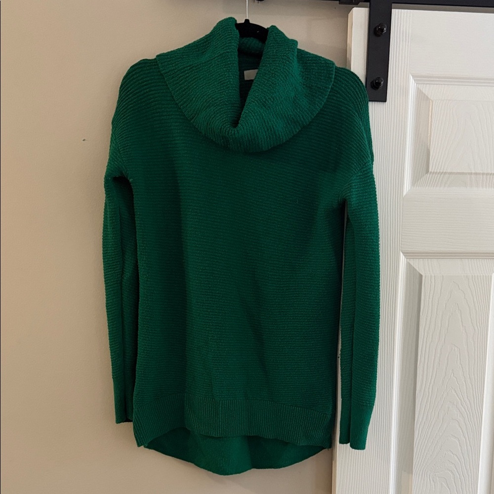 LOFT Emerald Green Cowl Neck Sweater